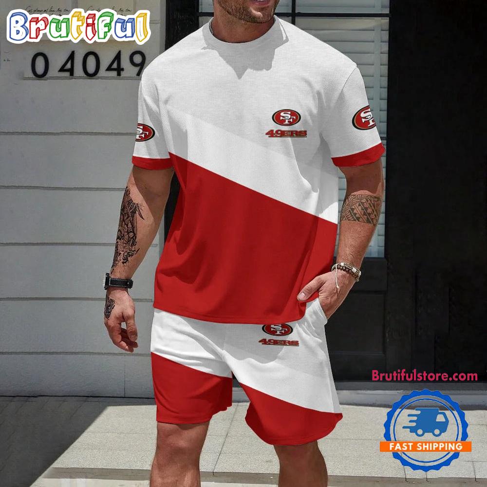 NFL San Francisco 49ers Football T Shirt And Shorts Set