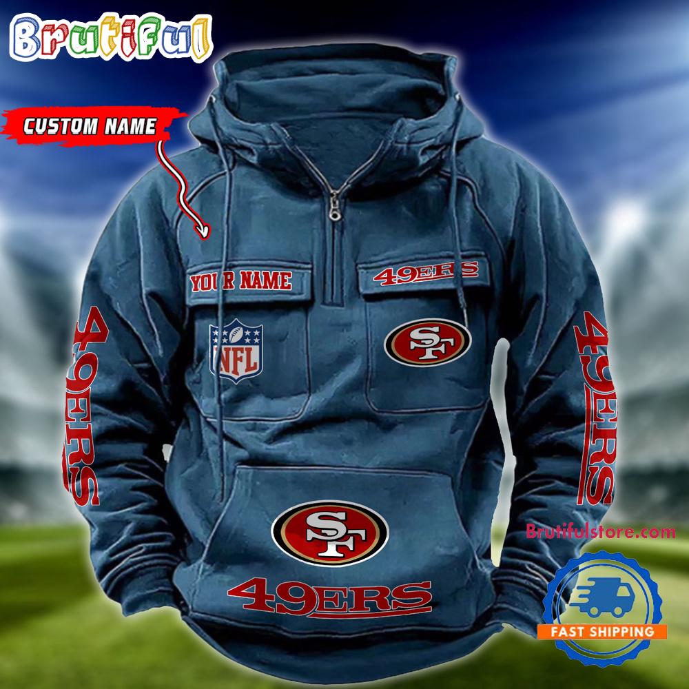 NFL San Francisco 49ers Football Team Custom Name Cargo Hoodie