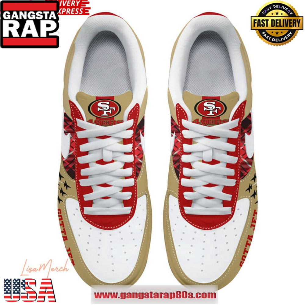 NFL San Francisco 49ers Gotta Jet Nike Air Force 1 Shoes Running Sneakers