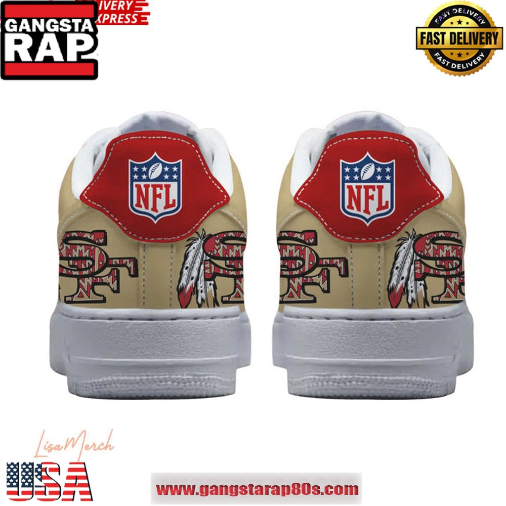 NFL San Francisco 49ers Gotta Jet Nike Air Force 1 Shoes Running Sneakers