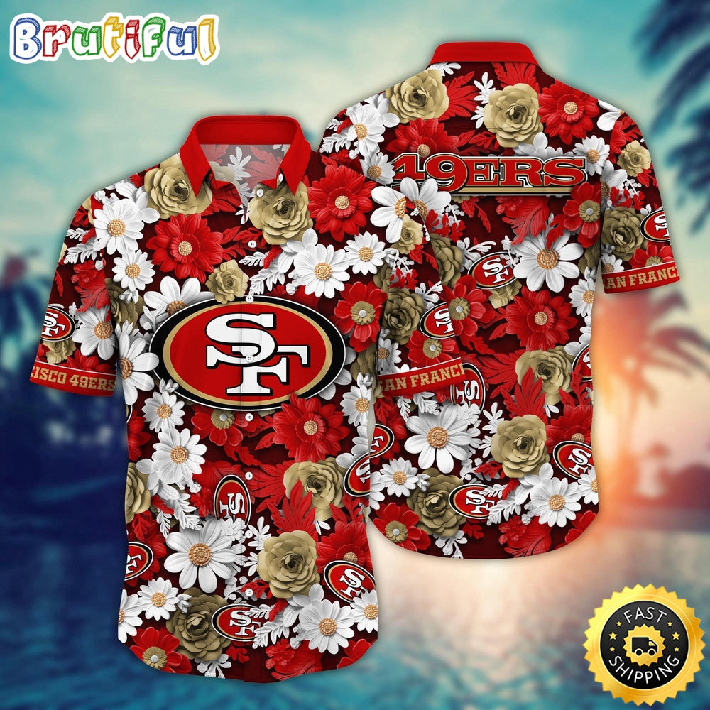 NFL San Francisco 49ers Hawaii Shirt Flower Sunny Day Essentials