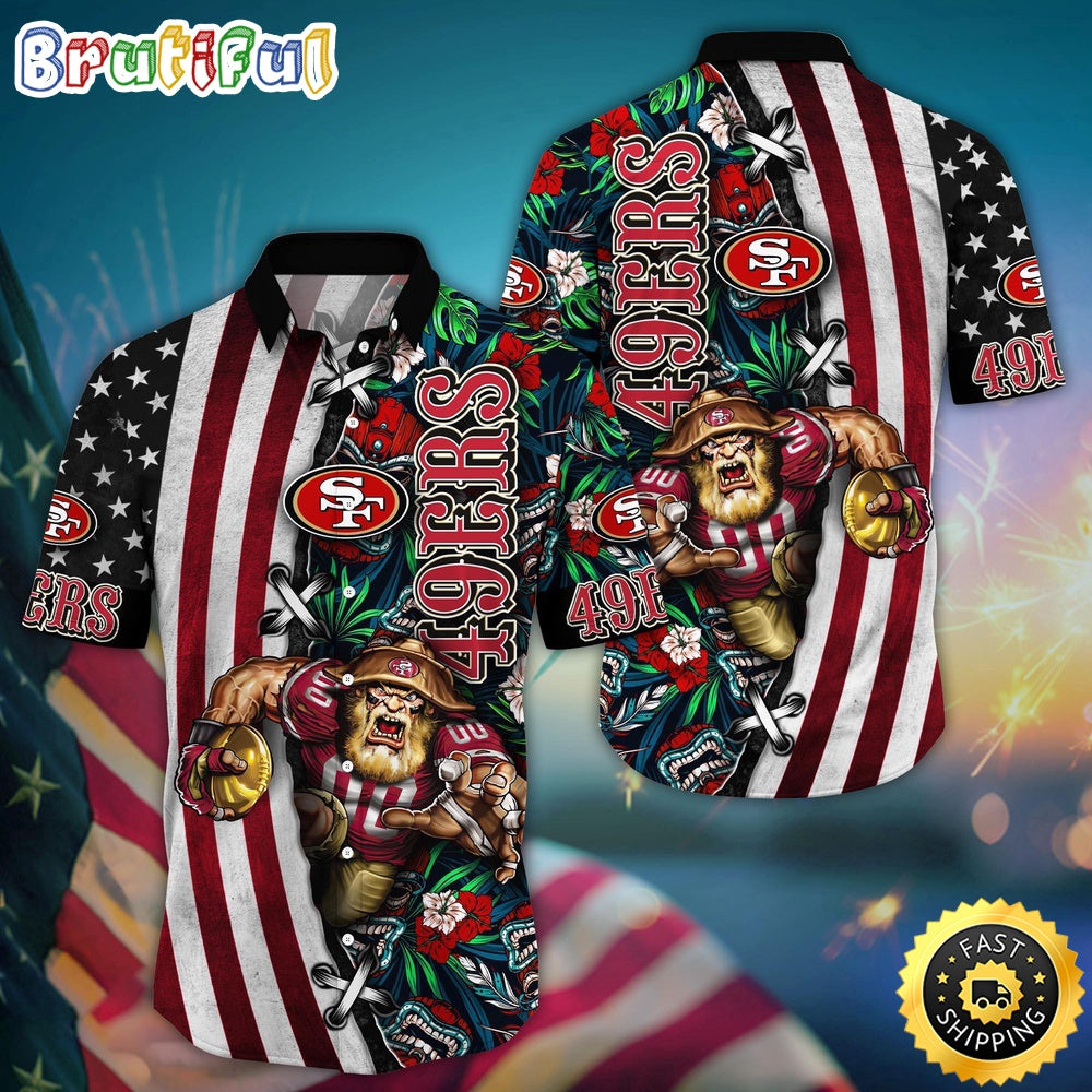 NFL San Francisco 49ers Hawaii Shirt Mascot Aloha Summer Shirt
