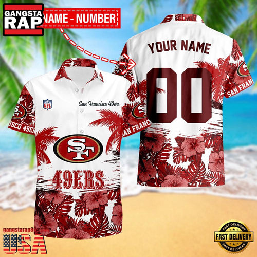 NFL San Francisco 49ers New Design 2025 Custom Name Number Hawaiian Shirt