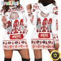 NFL San Francisco 49ers Hoodie Dress Gnomes All Over Print Hoodie Women