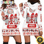 NFL San Francisco 49ers Hoodie Dress Gnomes All Over Print Hoodie Women