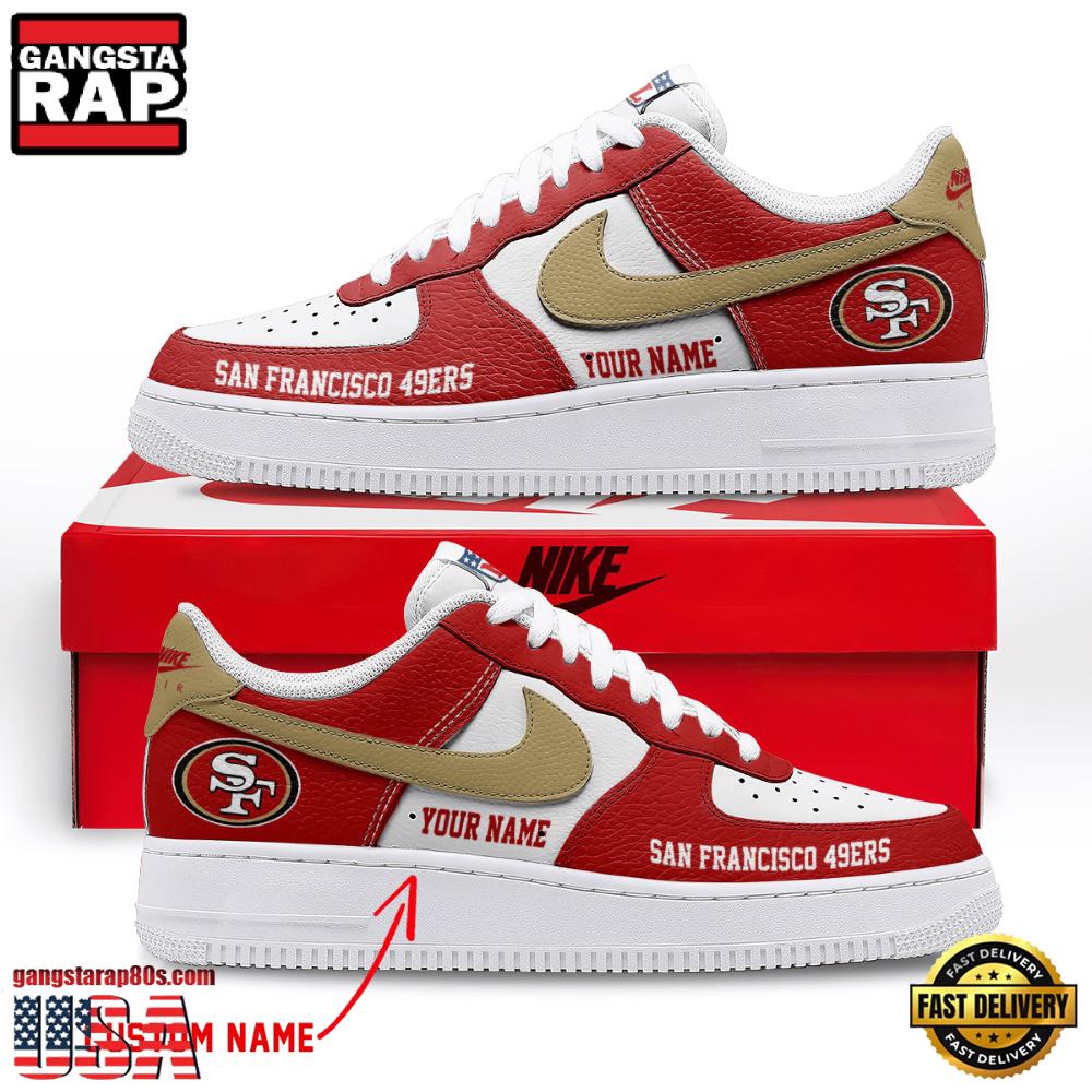 NFL San Francisco 49ers New Design Custom Air Force 1 Running Sneakers Shoes