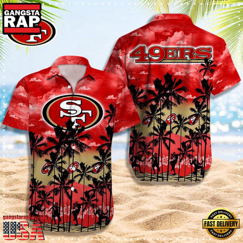 NFL San Francisco 49ers Logo Team Aloha Hawaiian Shirt