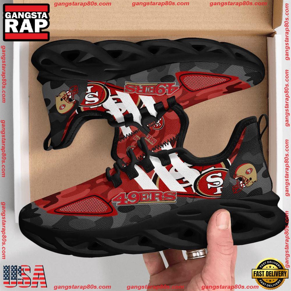 NFL San Francisco 49ers Military Camouflage Max Soul Shoes Running Sneakers Running Sneakers