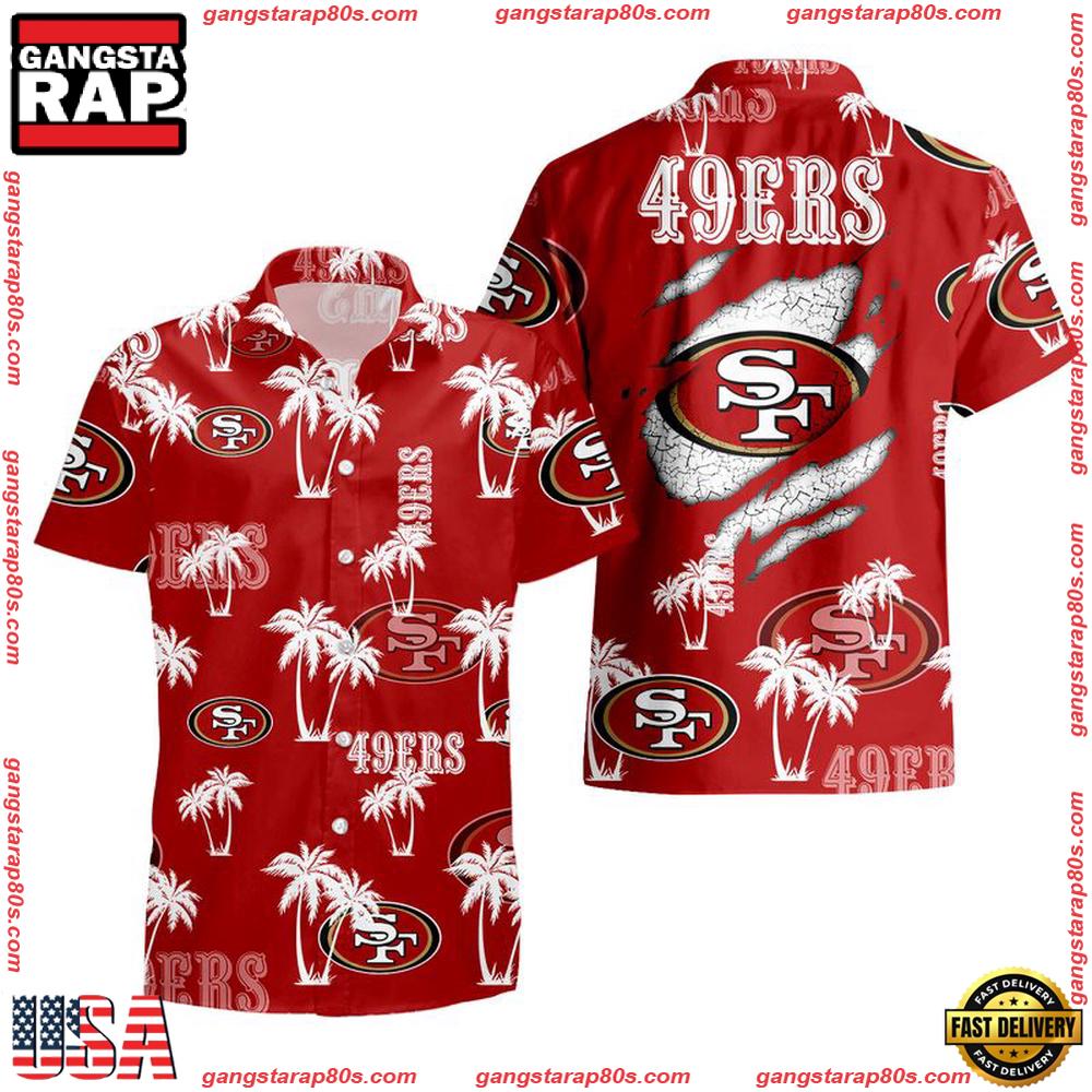 NFL San Francisco 49ers Palm Tree Pattern Hawaii Shirt