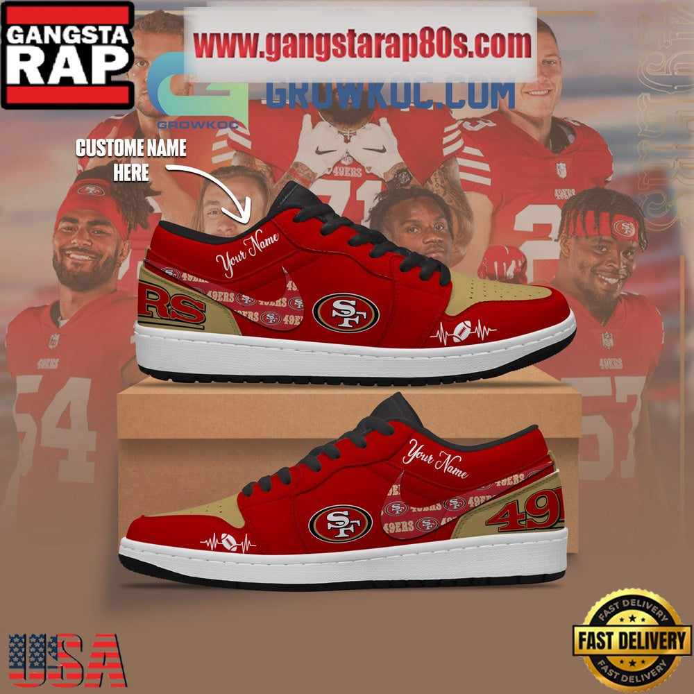 San Francisco 49ers Personalized Air Jordan 1 Sneakers Shoes