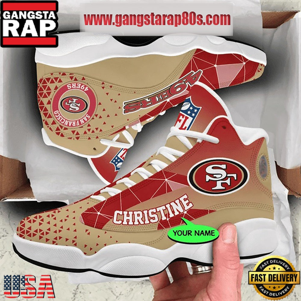 NFL San Francisco 49ers Personalized Air Jordan 13 Sport Shoes