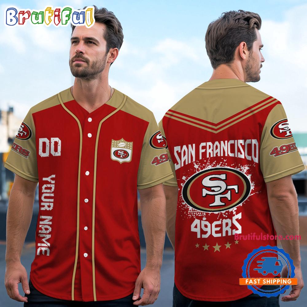 NFL San Francisco 49ers Personalized Baseball Jersey