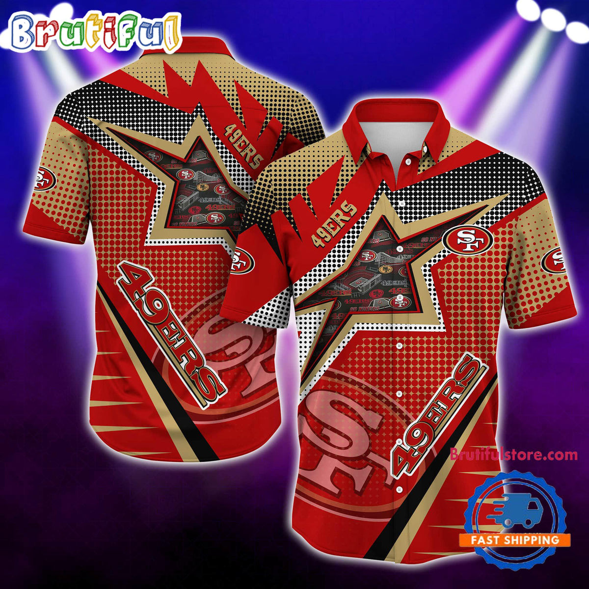 NFL San Francisco 49ers Special Football Team Star Hawaiian Shirts