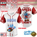 NFL San Francisco 49ers The Smurfs Movie Unique Design Custom Baseball Jersey