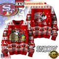 NFL San Francisco 49ers x Peanuts Snoopy New Design 2025 Ugly Christmas Sweater