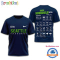 NFL Seattle Seahawks 2025 SCHEDULE Unisex 3D Shirt