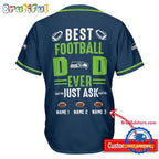 NFL Seattle Seahawks Best Dad Ever Baseball Jersey