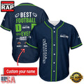 NFL Custom Name Seattle Seahawks Best Dad Ever New Design Baseball Jersey Shirt