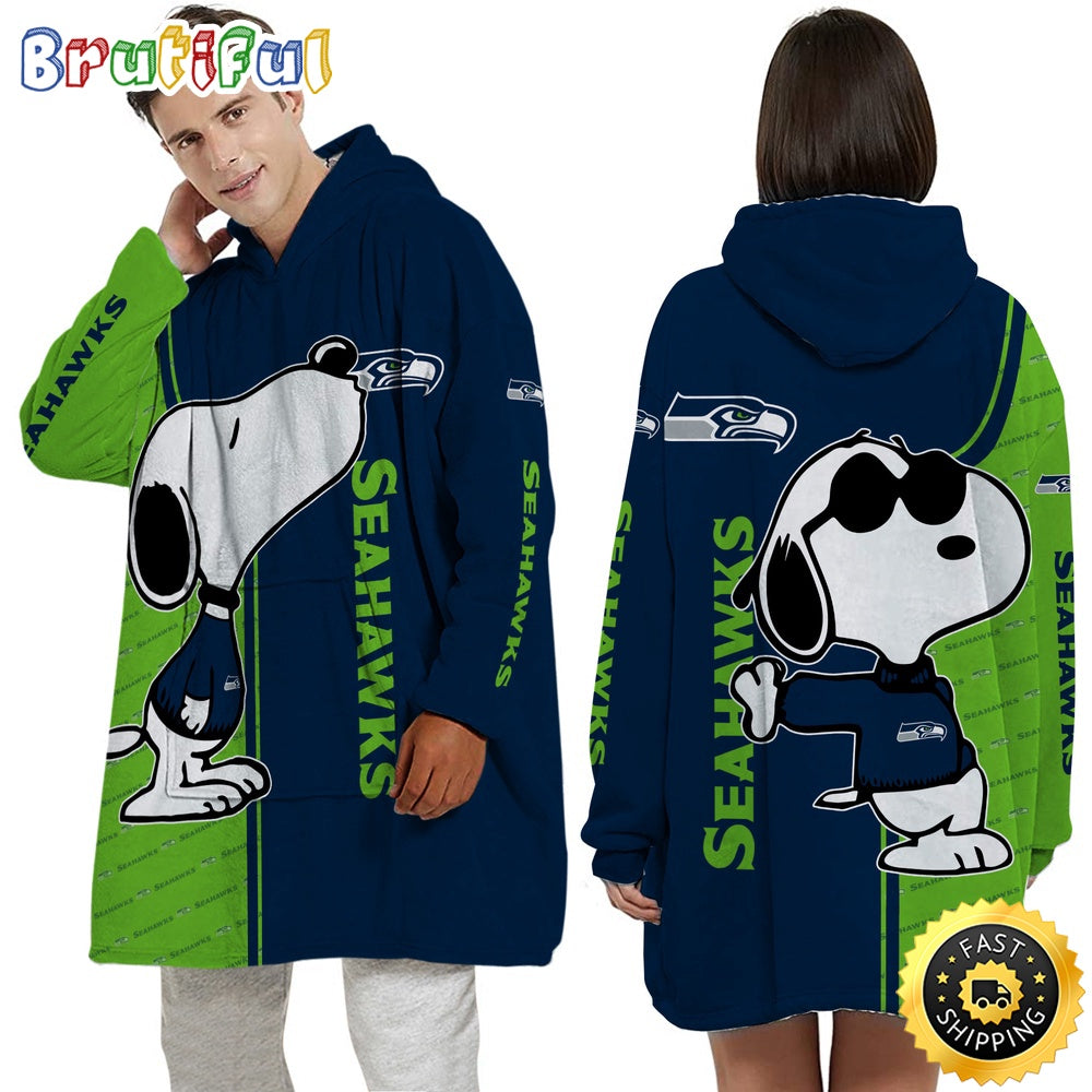 NFL Seattle Seahawks Blanket Hoodie For Fans Unisex Hoodie