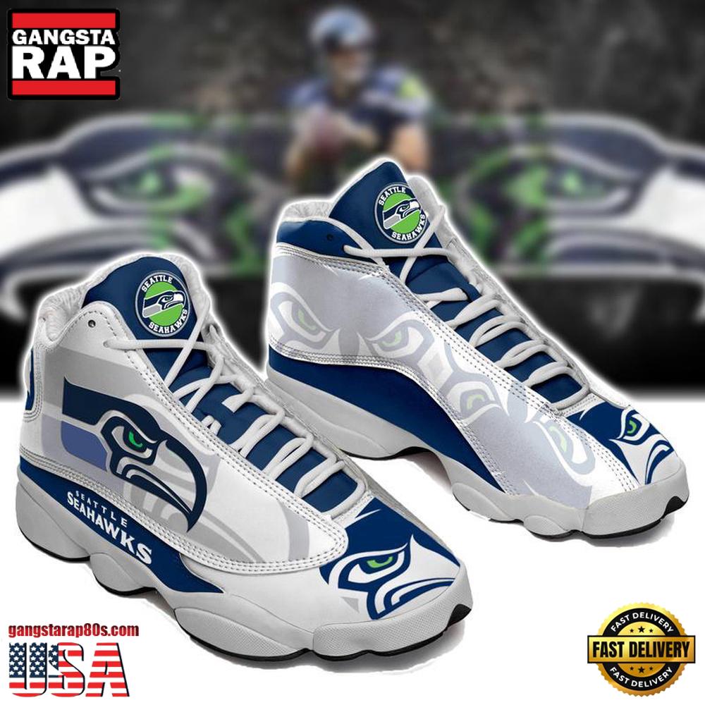 NFL Seattle Seahawks Football New Design Air Jordan 13 Running Sneakers Shoes