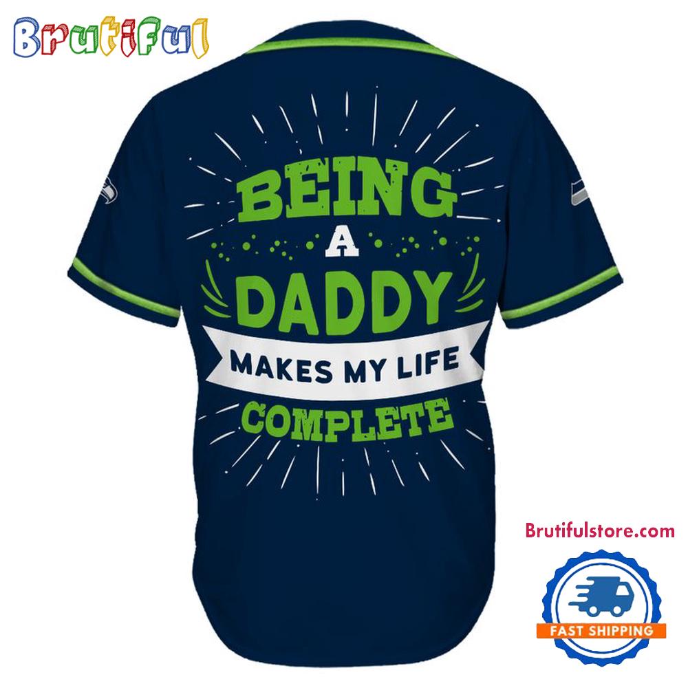 NFL Seattle Seahawks Football Being A Daddy Father’s Day Baseball Jersey