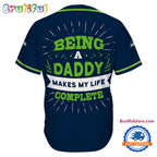NFL Seattle Seahawks Football Being A Daddy Father’s Day Baseball Jersey