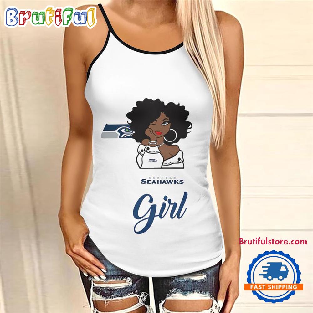 NFL Seattle Seahawks Football Summer Women’s Criss Cross Tank Top