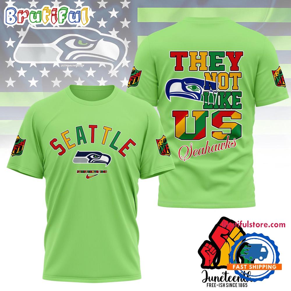 NFL Seattle Seahawks Football Team 2025 Juneteenth Freedom Day Unisex 3D Shirt