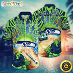 NFL Seattle Seahawks Hawaiian Shirt Flower Hawaii Shirt For Football Fans