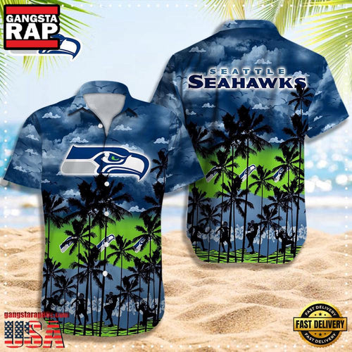 NFL Seattle Seahawks Logo Team Aloha Hawaiian Shirt