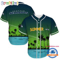 NFL Seattle Seahawks Palm Trees Summer On The Beach Baseball Jersey