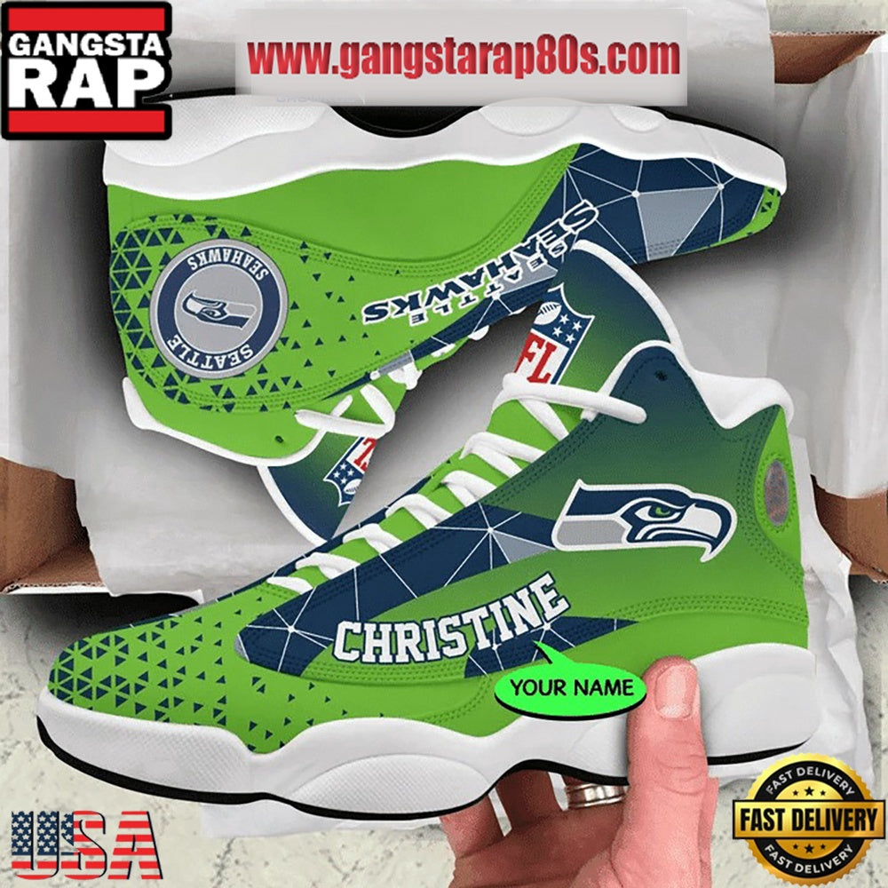 NFL Seattle Seahawks Personalized Air Jordan 13 Sport Shoes