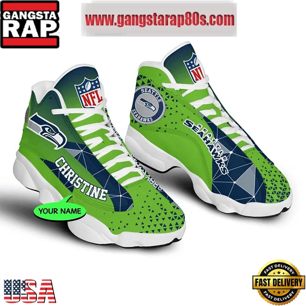 NFL Seattle Seahawks Personalized Air Jordan 13 Sport Shoes