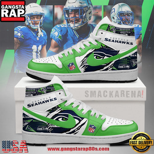 NFL Seattle Seahawks Trending Football Sneakers Nike Air Jordan 1 Shoes