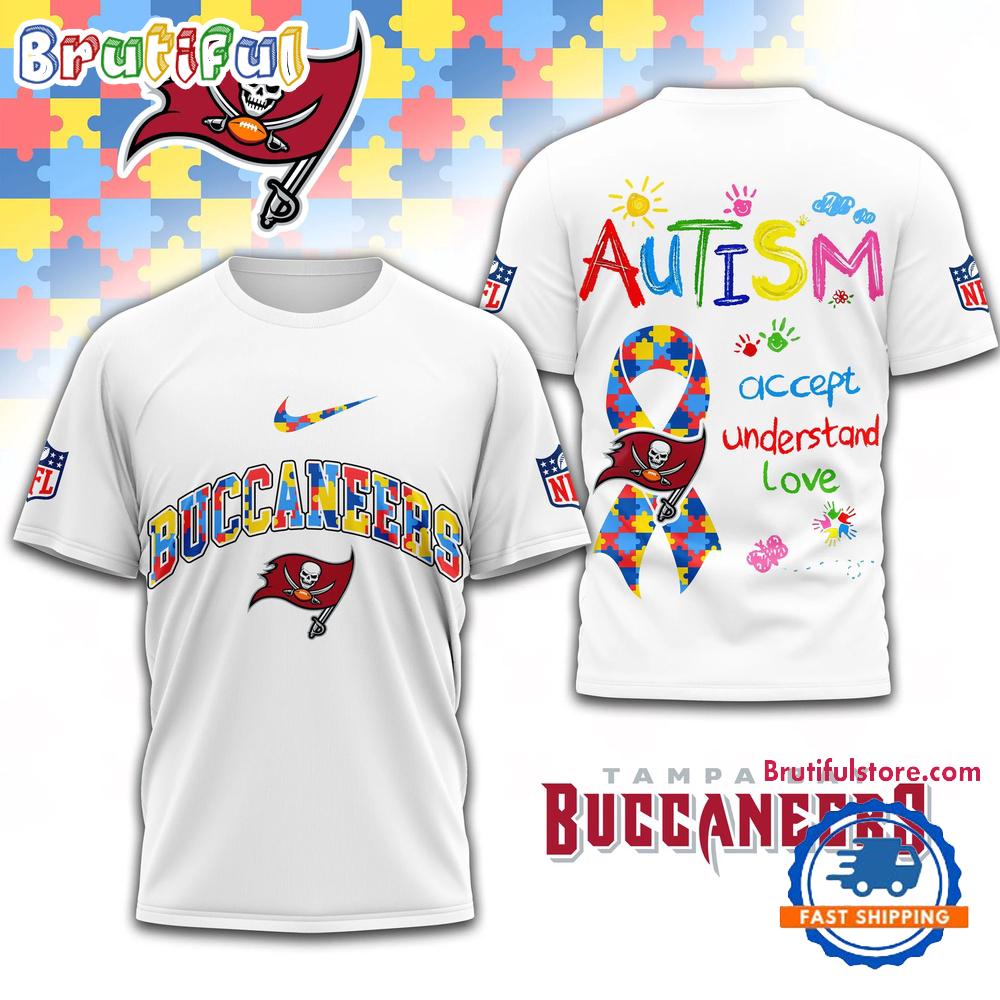 NFL Tampa Bay Buccaneers Autism Awareness Accept Understand Love All Over Print Shirt