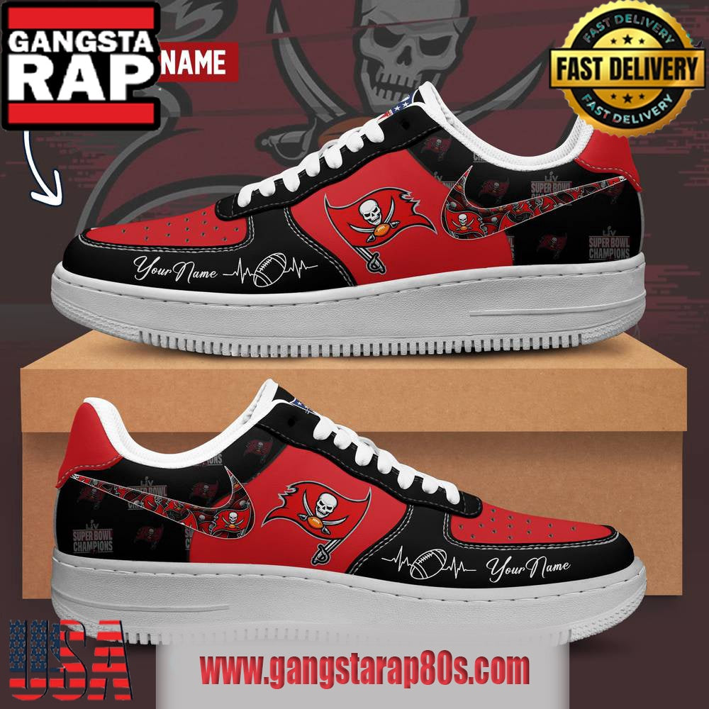 NFL Tampa Bay Buccaneers Custom Name Air Force 1 Running Sneakers Shoes