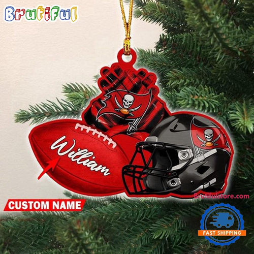 NFL Tampa Bay Buccaneers Football Helmets Christmas Ornament, Custom Football Ornament Decoration