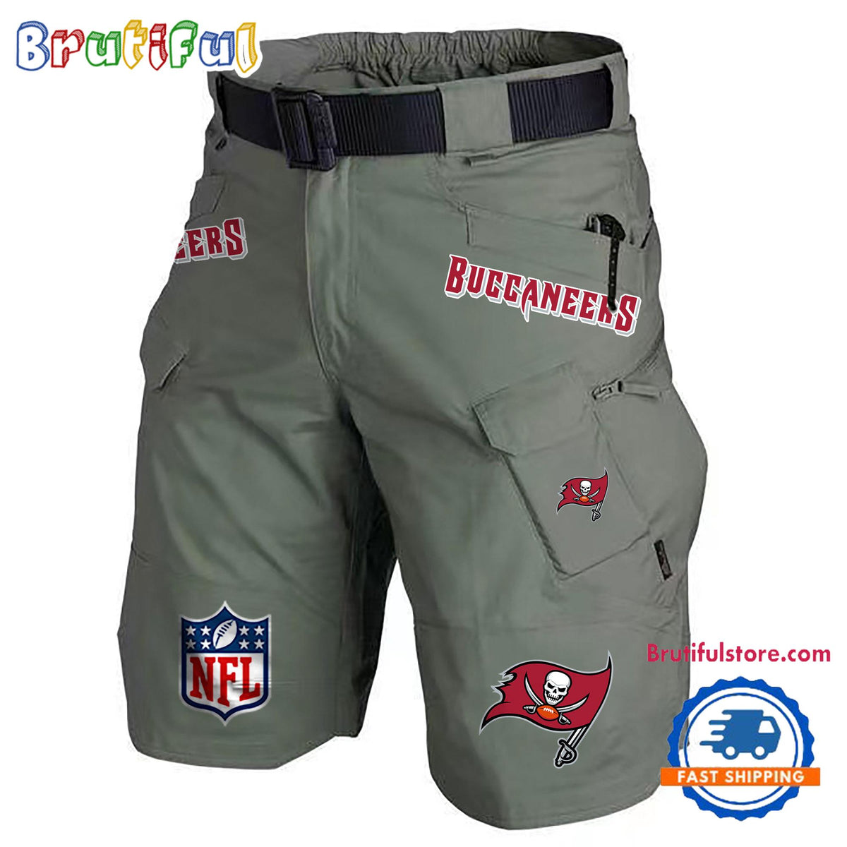 NFL Tampa Bay Buccaneers Football Team Military Tactical Shorts