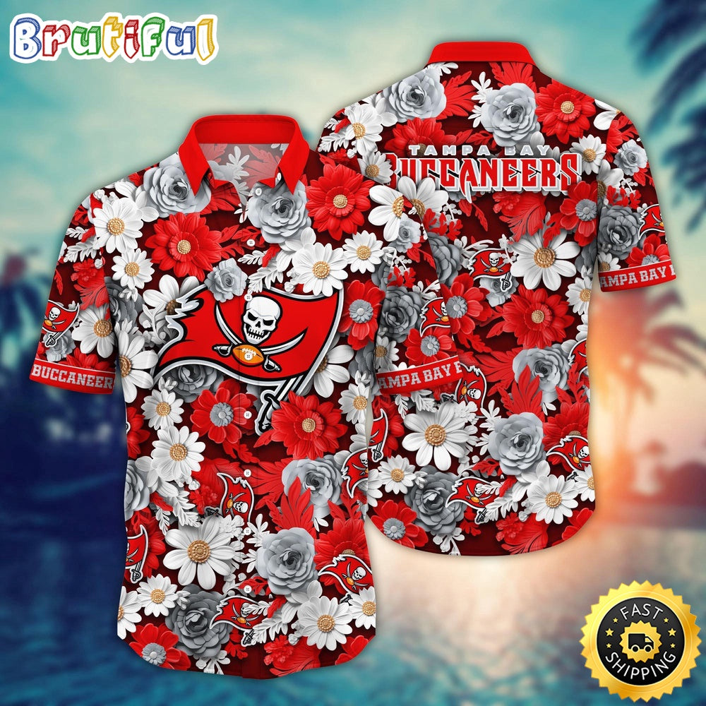 NFL Tampa Bay Buccaneers Hawaii Shirt Flower Sunny Day Essentials