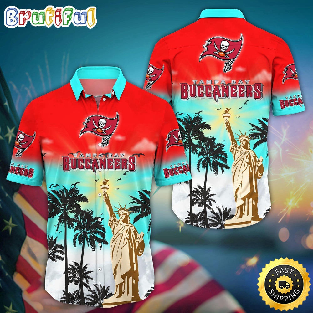 NFL Tampa Bay Buccaneers Hawaii Shirt Statue Of Liberty Aloha Shirt