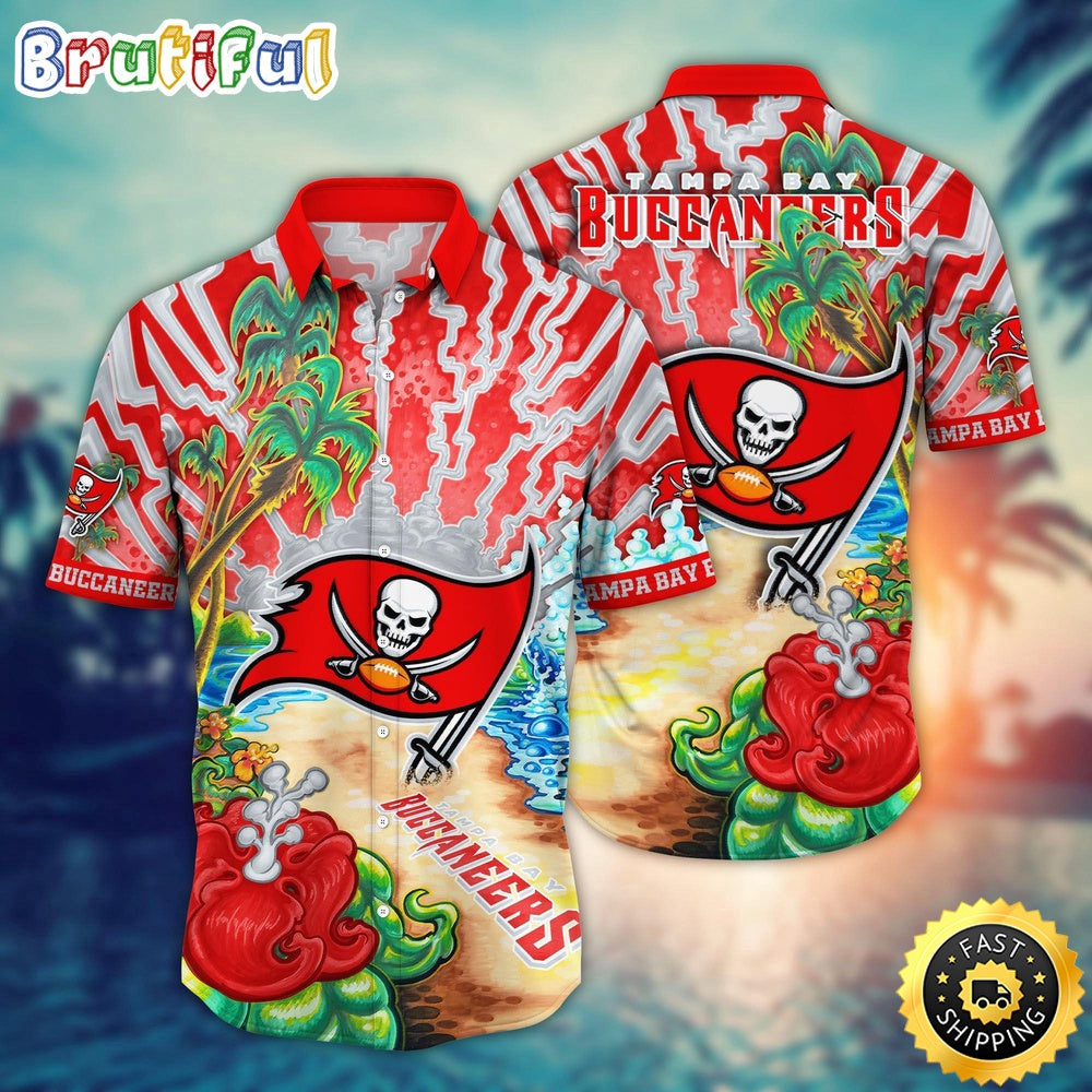 NFL Tampa Bay Buccaneers Hawaiian Shirt Flower Hawaii Shirt For Football Fans