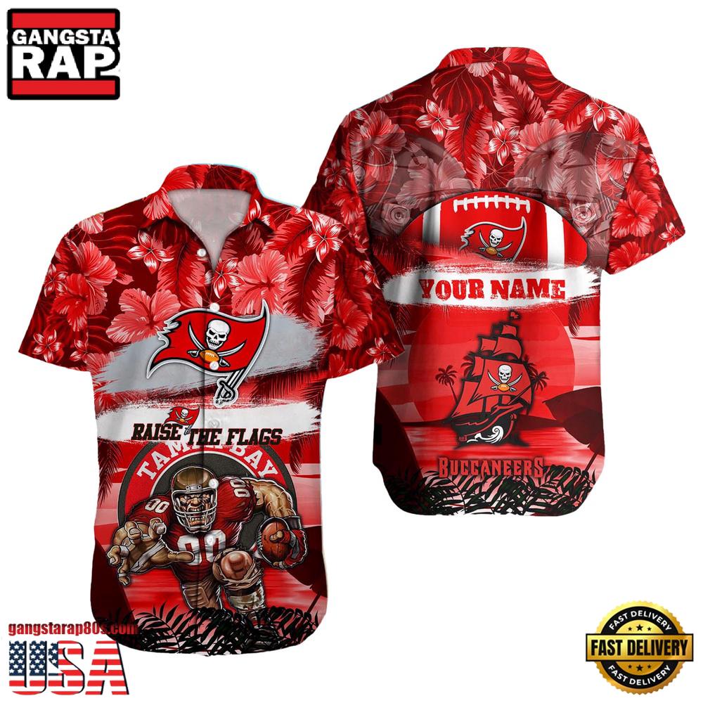 NFL Tampa Bay Buccaneers Mascot Football Aloha Hawaiian Shirt