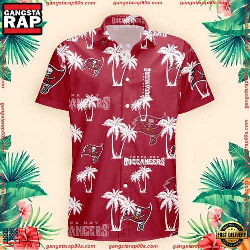 NFL Tampa Bay Buccaneers Palm Tree Pattern Hawaii Shirt
