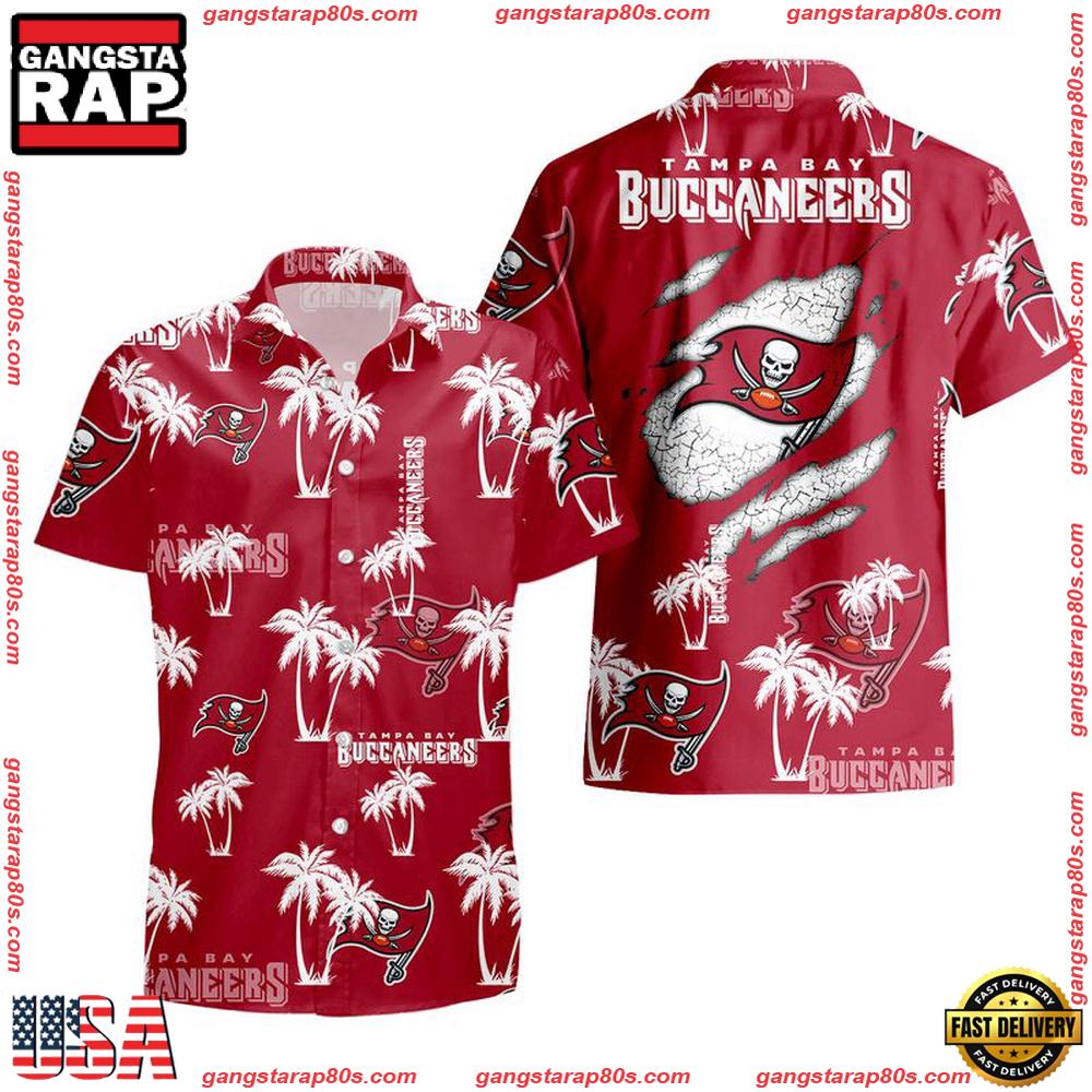 NFL Tampa Bay Buccaneers Palm Tree Pattern Hawaii Shirt