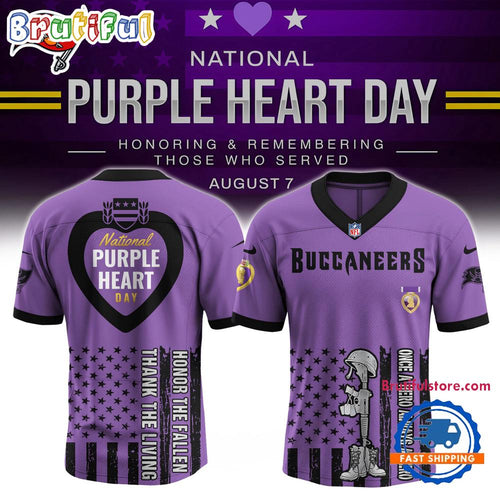 NFL Tampa Bay Buccaneers Purple Heart Day Limited Edition Football Jersey