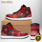 NFL Tampa Bay Buccaneers Red Grey Air Jordan 1 High Sneakers