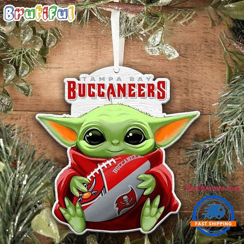 NFL Tampa Bay Buccaneers Special Baby Yoda Star Wars Movies Christmas Ornament, Football Christmas Tree Ornament