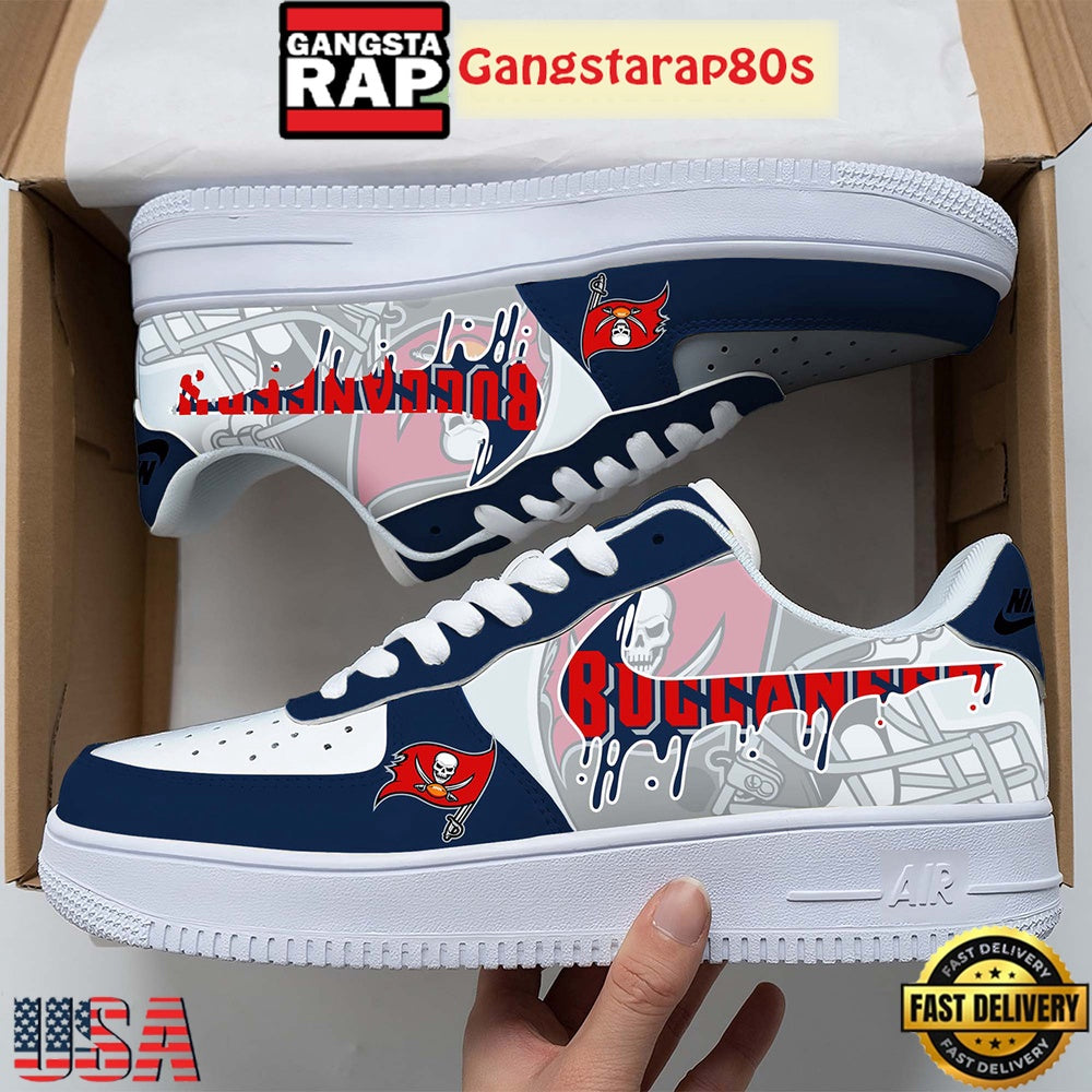 NFL Tampa Bay Buccaneers Team Logo Unique Air Force 1 Shoes Running Sneakers