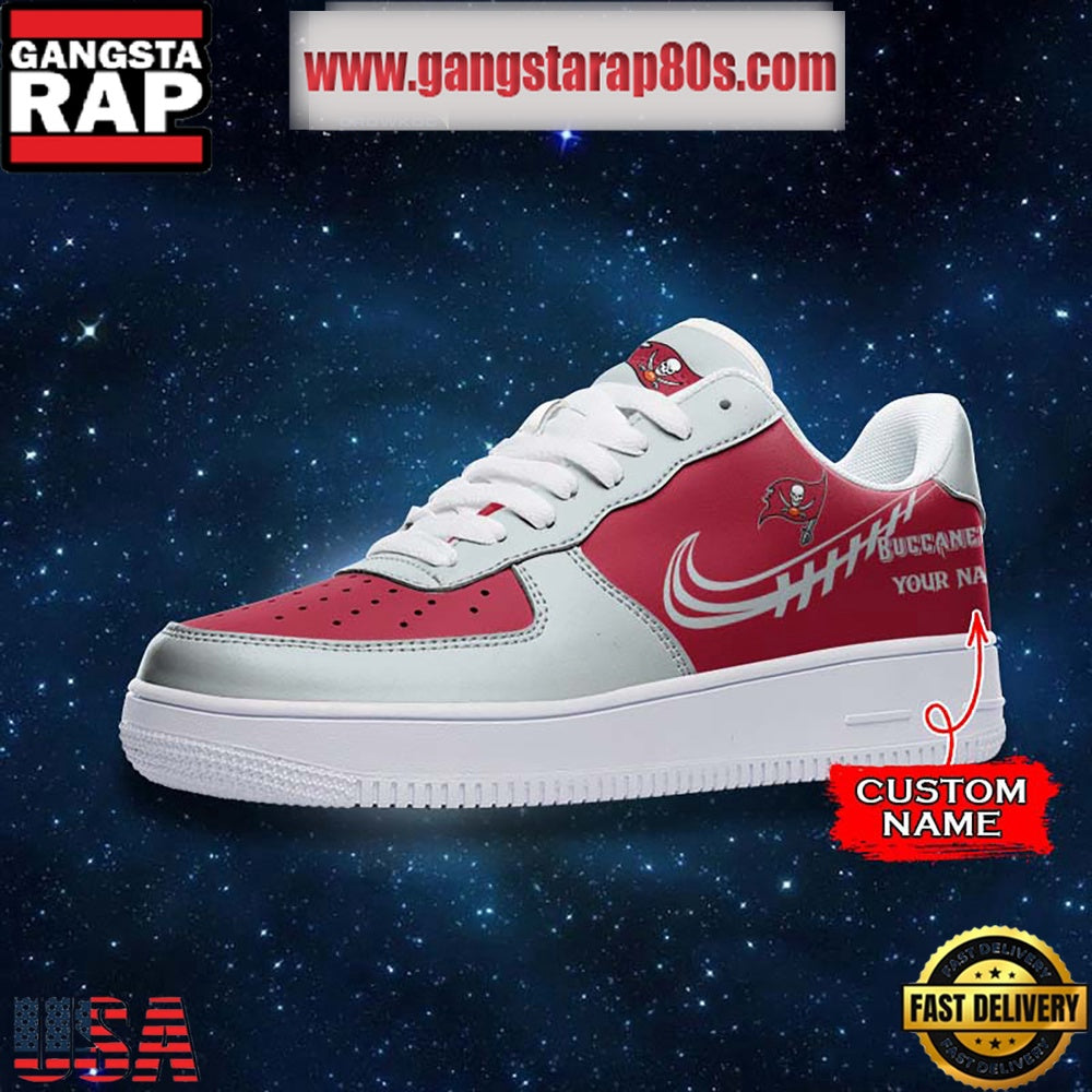 NFL Tampa Bay Buccaneers Unique Design Custom Name Air Force 1 Sneaker Shoes