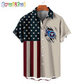 NFL Tennessee Titans American Flag Summer Button Hawaiian Shirt